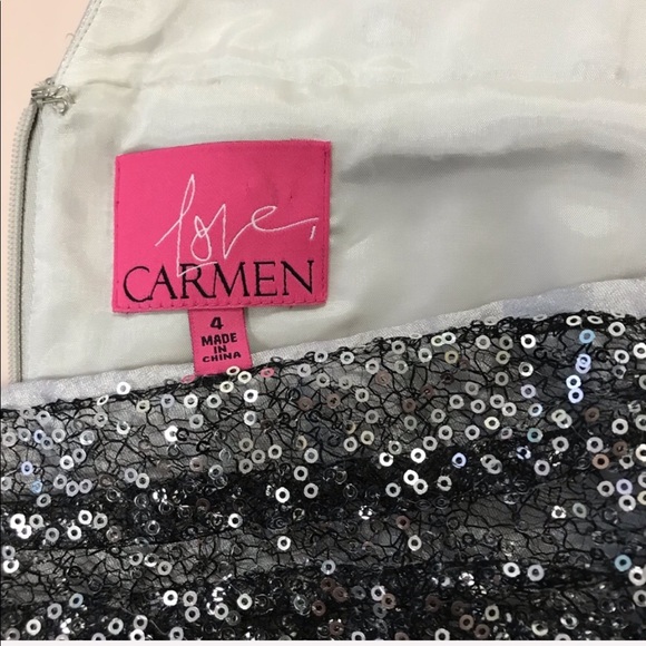 Love, Carmen champagne bubble hem dress size 4 - Picture 5 of 8